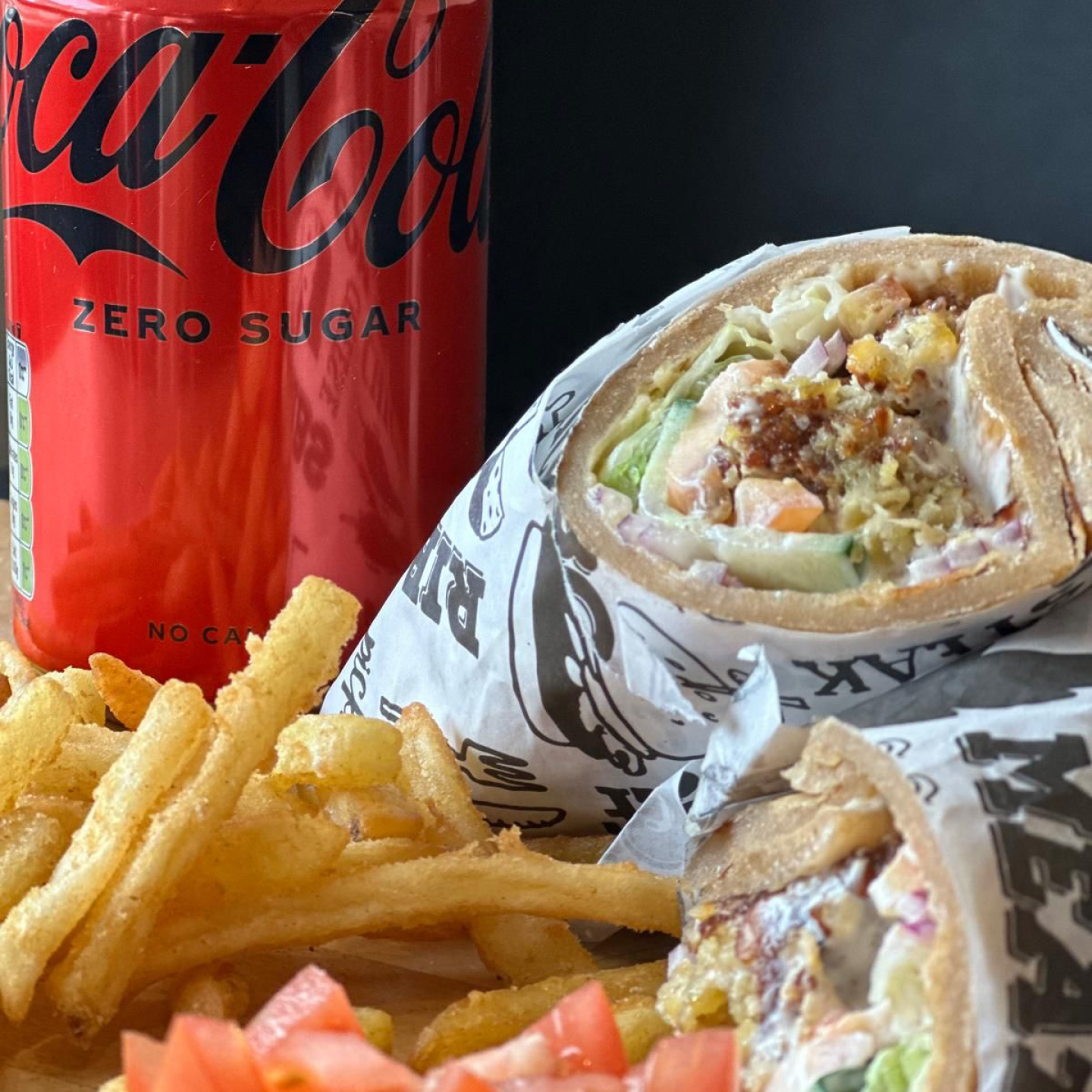 Felafel and Hummus Wrap